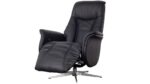 Avignon hægindastóll m/skammel leður/PVC svartur - Image 2