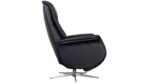 Avignon hægindastóll m/skammel leður/PVC svartur - Image 3