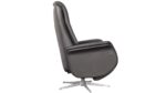 Avignon hægindastóll m/skammel leður/PVC dökkgrár  - Image 7