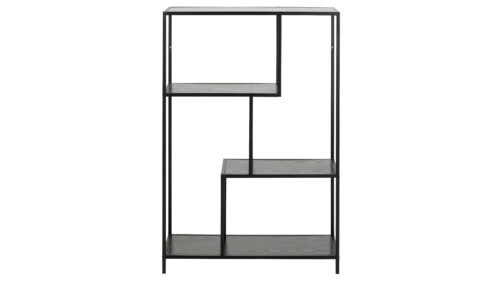 Seaford hilla með 2 hillum 77x114 svört