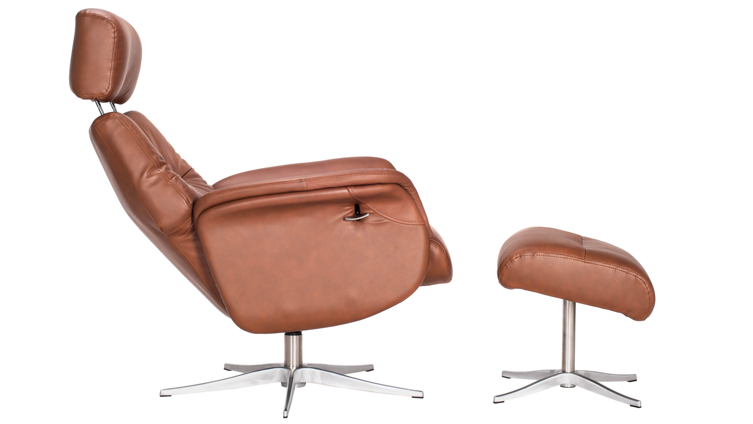 Cannes hægindastóll + skammel leður/PVC Saddle - Image 3