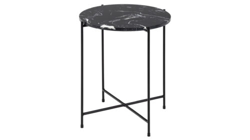 Avila hornborð 42 cm svört marmaraáferð