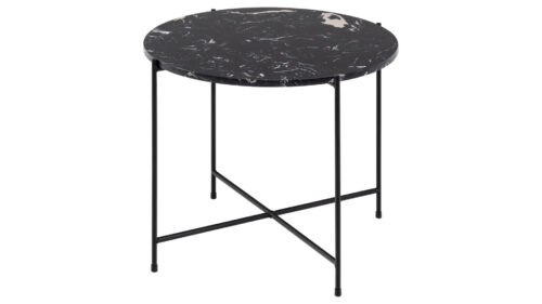 Avila hornborð 52 cm svört marmaraáferð