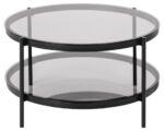 Bayonne sófaborð með reyktu gleri Ø79cm - Image 6
