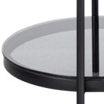 Bayonne sófaborð oval svart með reyktu gleri 95x50 - Image 6