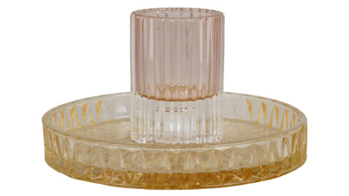 House Nordic kertastjaki bleikur/Amber Ø16cm