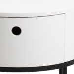 Polo náttborð m/skúffu hvítt Ø40cm - Image 2
