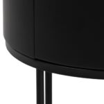 Polo náttborð með skúffu svart Ø40cm - Image 2