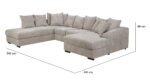 Mega u-sófi lítill o.h. vinstri Full mito beige - Image 4