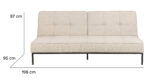 Perugia svefnsófi Basel beige - Image 7