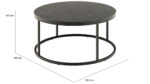 Spiro sófaborð Ø80cm svartur marmari melamin - Image 4