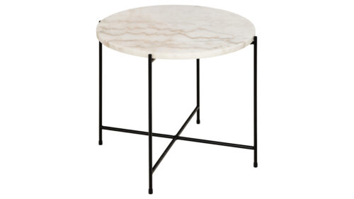 Avila hornborð 52 cm hvít marmaraáferð