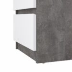 Naia kommóða 3 skúffu Concrete/hvít glans - Image 5