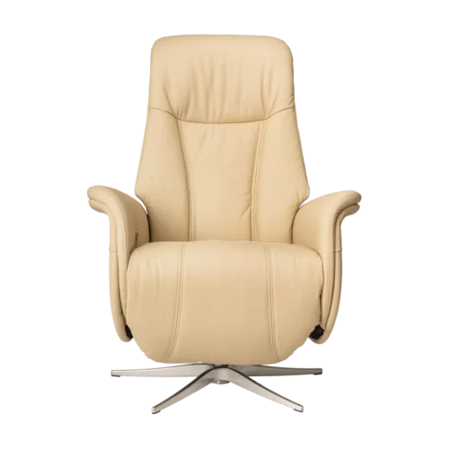 Avignon hægindastóll m/skammel leður/PVC beige