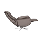 Avignon hægindastóll m/skammel leður/PVC dökkbrúnn - Image 8