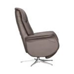 Avignon hægindastóll m/skammel leður/PVC dökkbrúnn - Image 6