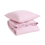 Movesgood bambus rúmföt 140x200 bleik