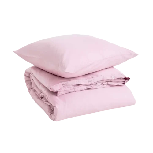 Movesgood bambus rúmföt 140x200 bleik
