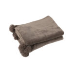Jolipa Pompom teppi dökk taupe - Image 5