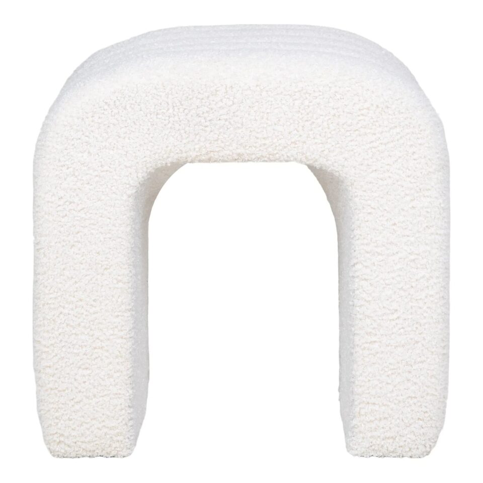 House Nordic Colma skammel teddy hvítur - Image 3