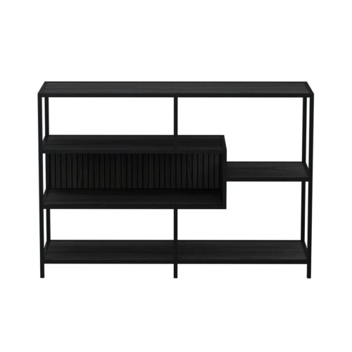 Seaford hilla m/panel 114x35x78cm svört