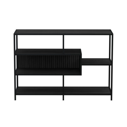 Seaford hilla m/panel 114x35x78cm svört