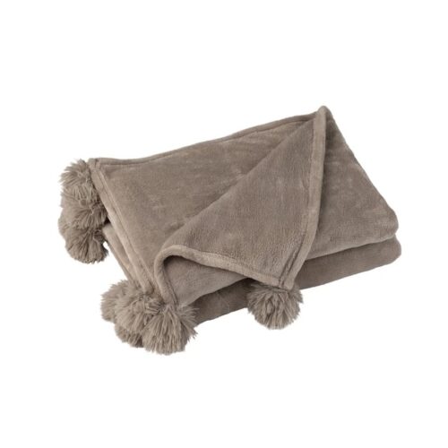 Jolipa Pompom teppi taupe