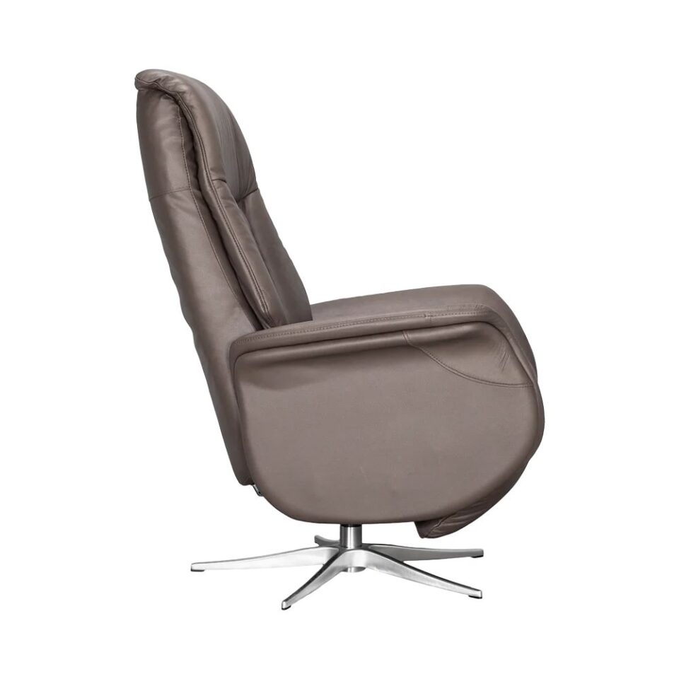 Avignon hægindastóll m/skammel leður/PVC dökkbrúnn - Image 7
