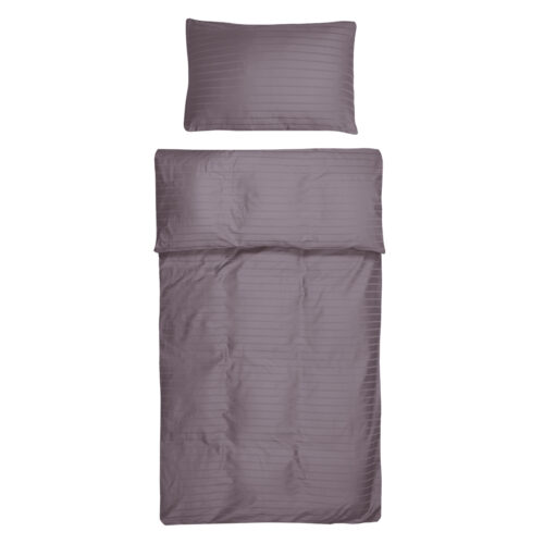 Dorma Home rúmföt satín 140x200 dökkgrá striped