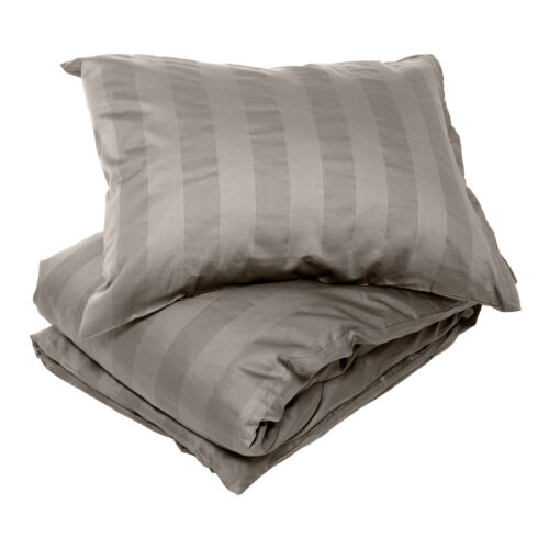 Dorma Home rúmföt satín 140x200 ljósgrátt striped