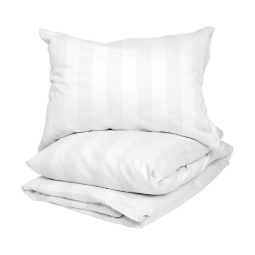 Dorma Home rúmföt satín 140x200 hvít striped