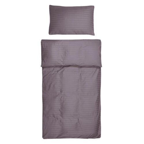 Dorma Home rúmföt satín 140x200 dökkgrá striped