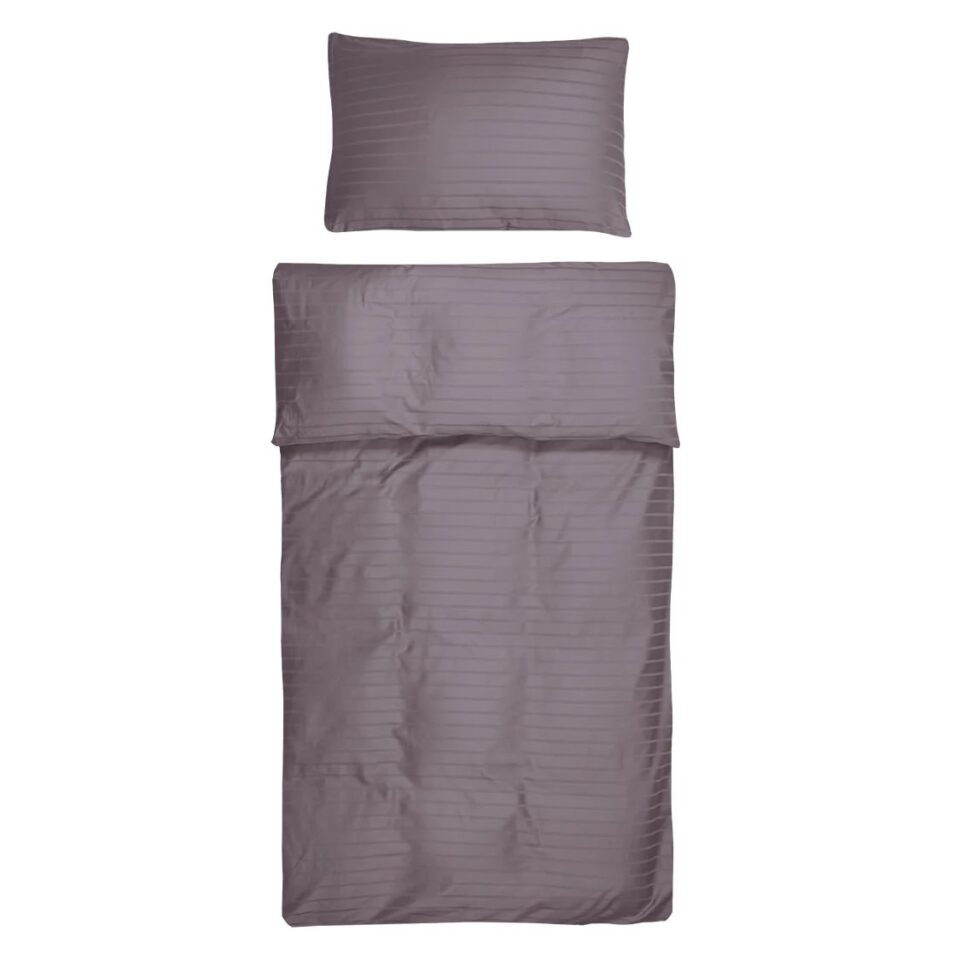 Dorma Home rúmföt satín 140x200 dökkgrá striped