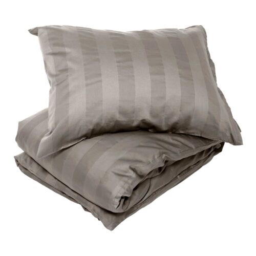 Dorma Home rúmföt satín 140x200 ljósgrátt striped