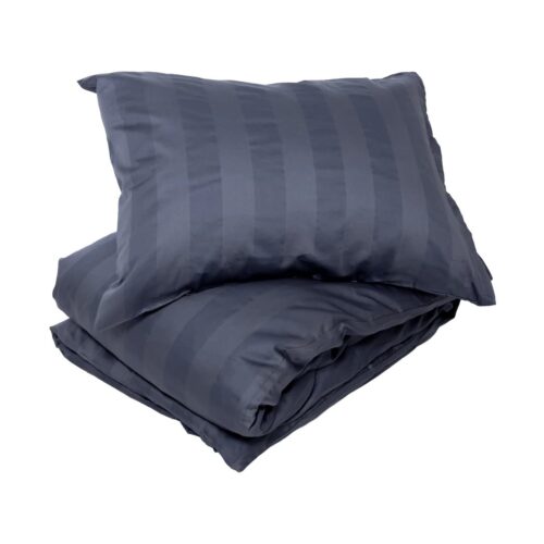 Dorma Home rúmföt satín 140x200 stone blue striped