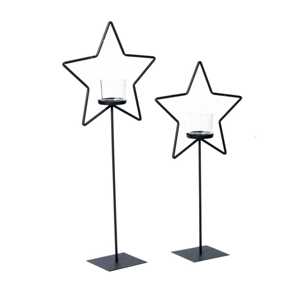 WMG Star kertastjaki á fæti H 65cm