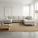 Tampa u-sófi o.h. hægri Hevre ljós beige Bb - Image 5