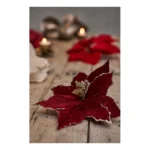 Speedtsberg Poinsettia m/klemmu rauð 17cm – mynd 2