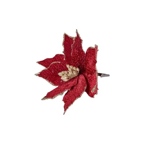 Speedtsberg Poinsettia m/klemmu rauð 17cm