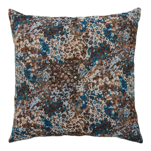 House Nordic Blossom púði 45x45cm blár/brúnn