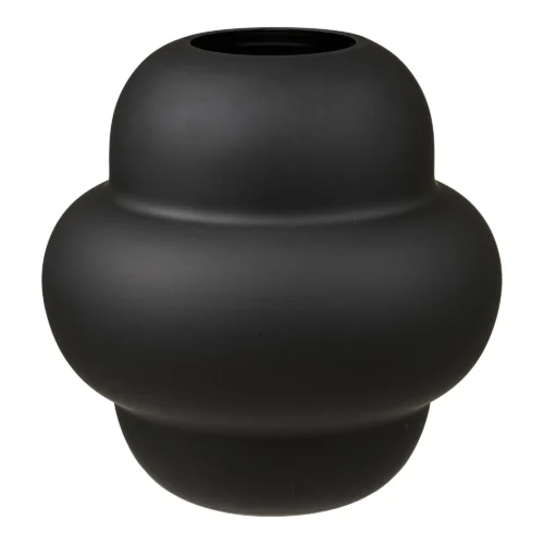 House Nordic blómavasi svartur mattur Ø21cm