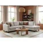 Tampa hornsófi hægri Hevre ljós beige Bb - Image 6