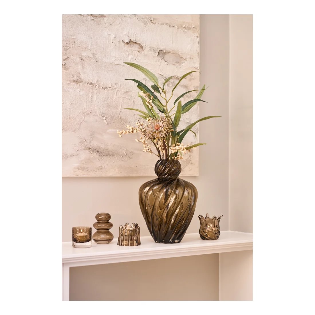 Speedtsberg kertaglas brúnt Ø9x9cm - Image 2