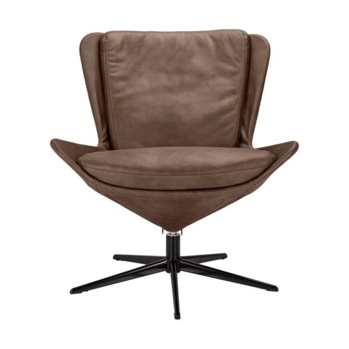 Lotus hægindastóll Kentucky brúnn/sv. fætur