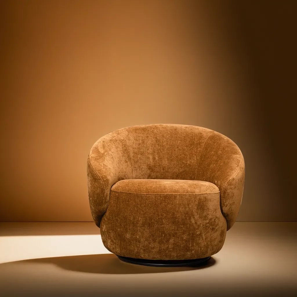 Everett hægindastóll á snúningi Judy Fennel Seed - Image 4