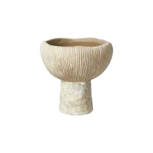 Speedtsberg vasi á fæti beige sement 20cm
