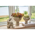 Speedtsberg vasi á fæti beige sement 20cm - Image 2