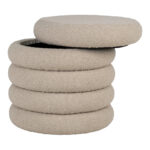 House Nordic Brooklyn skammel Bouclé beige – mynd 2