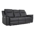 Tacoma sófi 3s rafmagn leður/PVC svart - Image 10