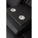 Tacoma sófi 3s rafmagn leður/PVC svart - Image 8
